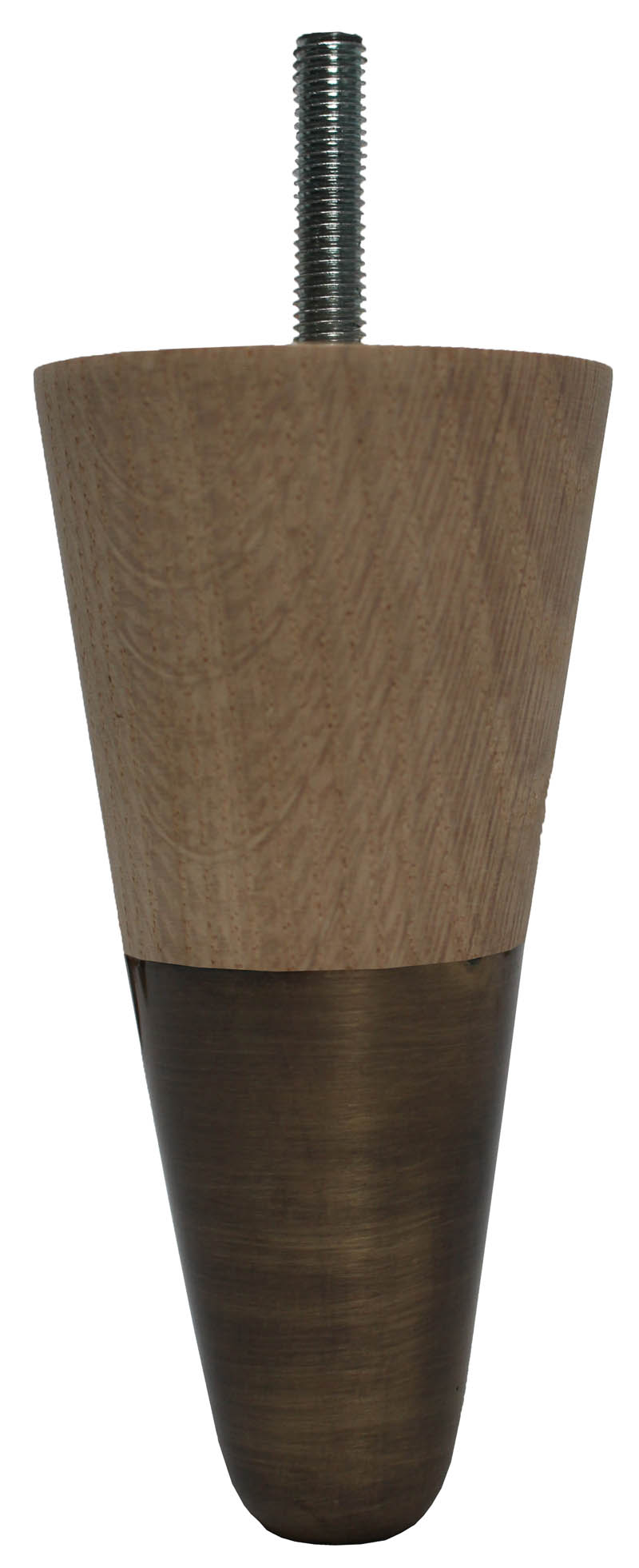 Jensine Solid Oak Furniture Legs with Brass Slipper Cups Heritage