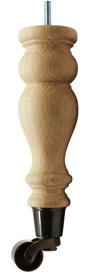 Blenheim Oak Turned Furniture Legs With Castors