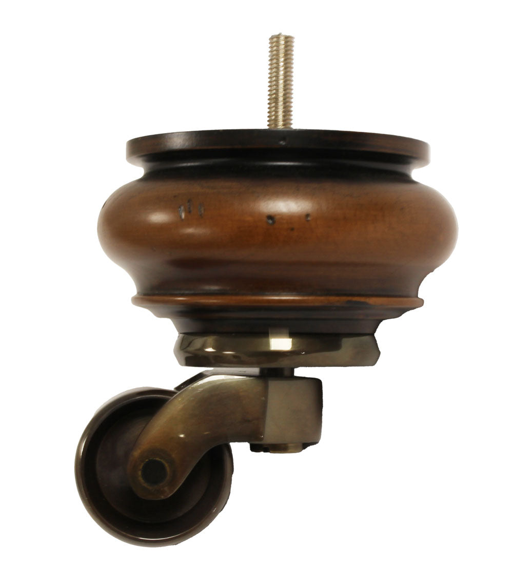 Grace Wooden Furniture Legs with Extra Large Shallow Cup Castors