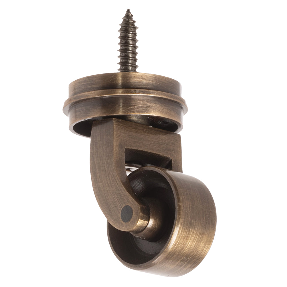 Antique Screw Castor with Round Embellisher – Heritage Components