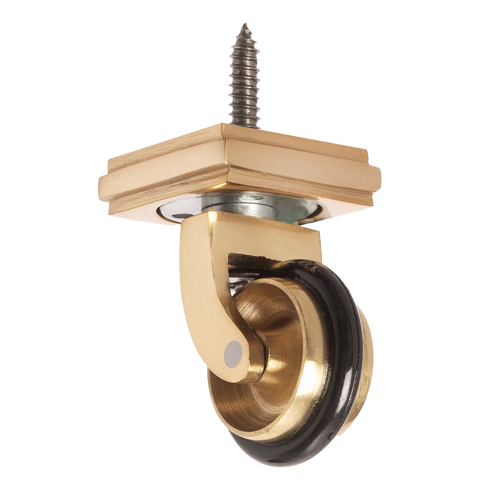 Brass Castor Wheel with Screw Fitting 25mm