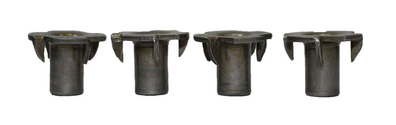 Mary Square Furniture Legs with Tall Brass Slipper Cups