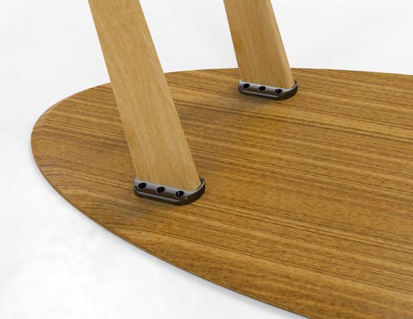 Scandinavian Premium Stainless Steel Square Slanted Table Leg Connector