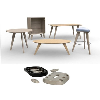Scandinavian Premium Stainless Steel Square Slanted Table Leg Connector