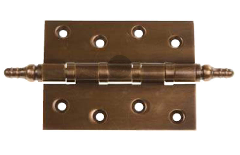 Antique Brass Hinge with Finials