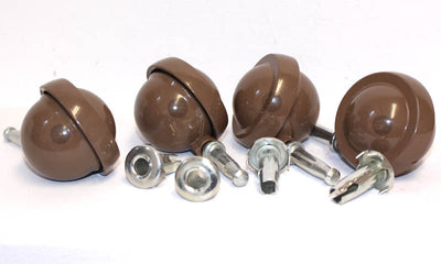 Ball Castors Kenrick Shepherd Beige - Stem Neck with Push Socket Fitting - Set of 4