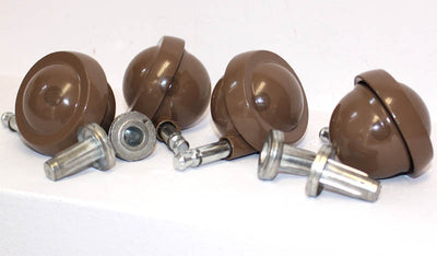 Ball Castors Kenrick Shepherd Beige - Thorn Pin with Cast Socket - Set of 4