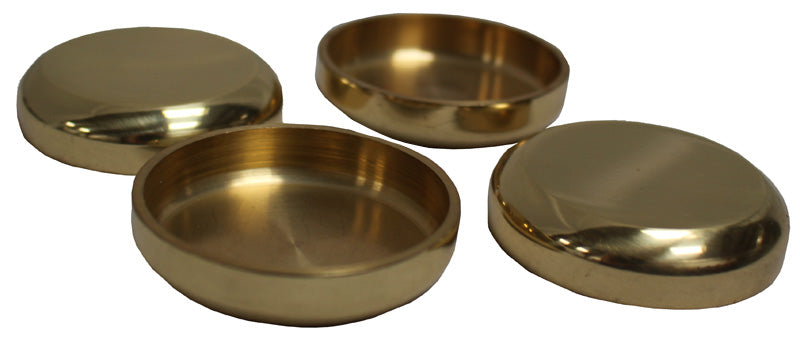 Polished Brass Castor Cups