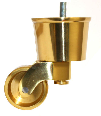 Brass Castor Round Cup Extra Large with 5/16 Threaded Bolt (United States)