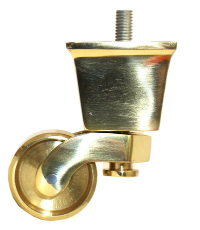 Brass Castor Square Cup Large with 5/16 Threaded Bolt (United States)