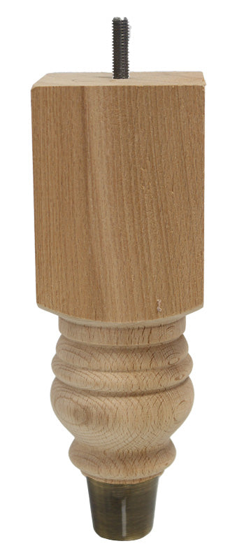 Wooden Legs with Brushed Antique Cups