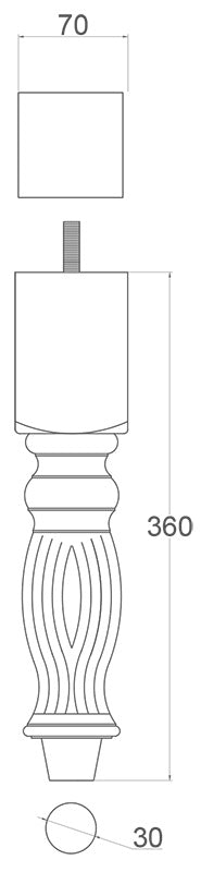 Brass Leg Cup -Set of 4