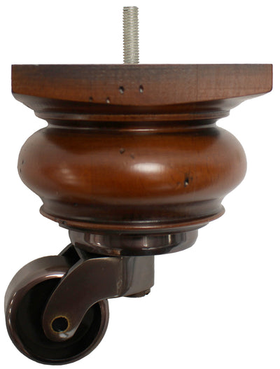 Lavinia Wooden Furniture Legs with Extra Large Shallow Cup Castors