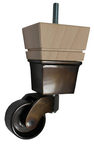 Lisa Square Furniture Legs with Extra Large Castors