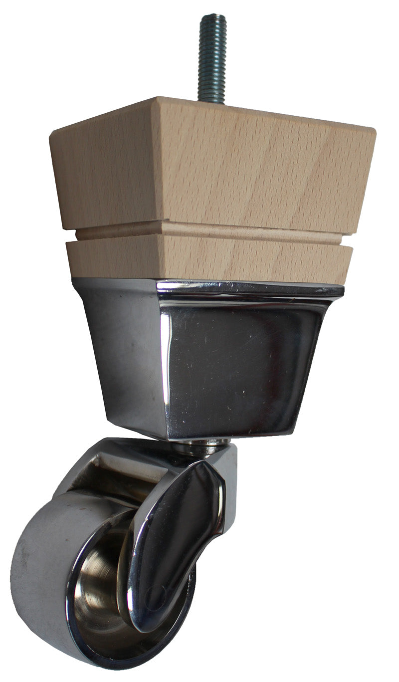 Lisa Square Furniture Legs with Extra Large Castors