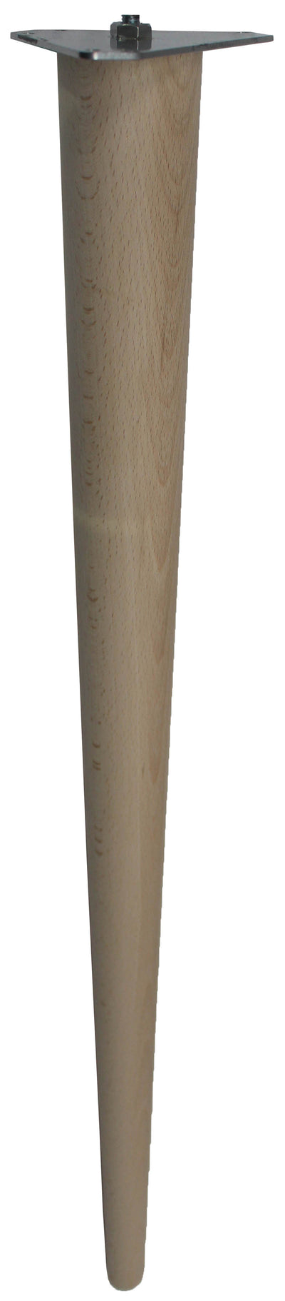 McCobb Table Legs Standard - Raw Finish - Set of 4 - Including Universal Fixing Plates and Screws
