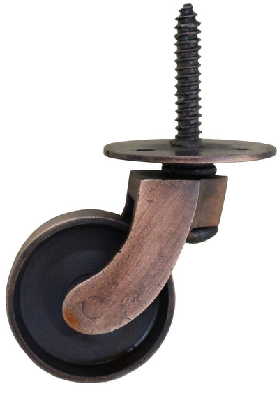 Oil Bronze Castor Screw Plate - 1 Inch (25mm) - Including Screws