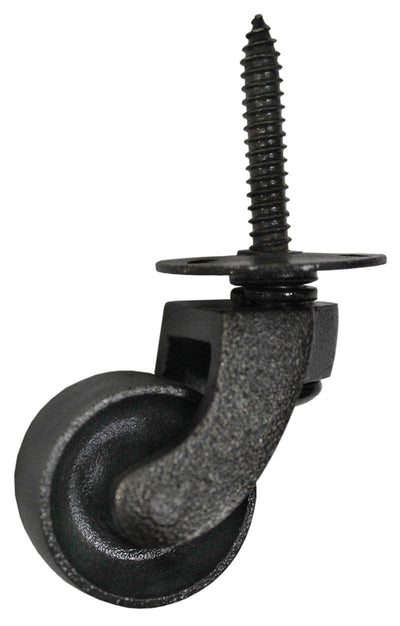 Pewter Castor Screw Plate - 1 1/4 Inch (32mm) - Including Screws