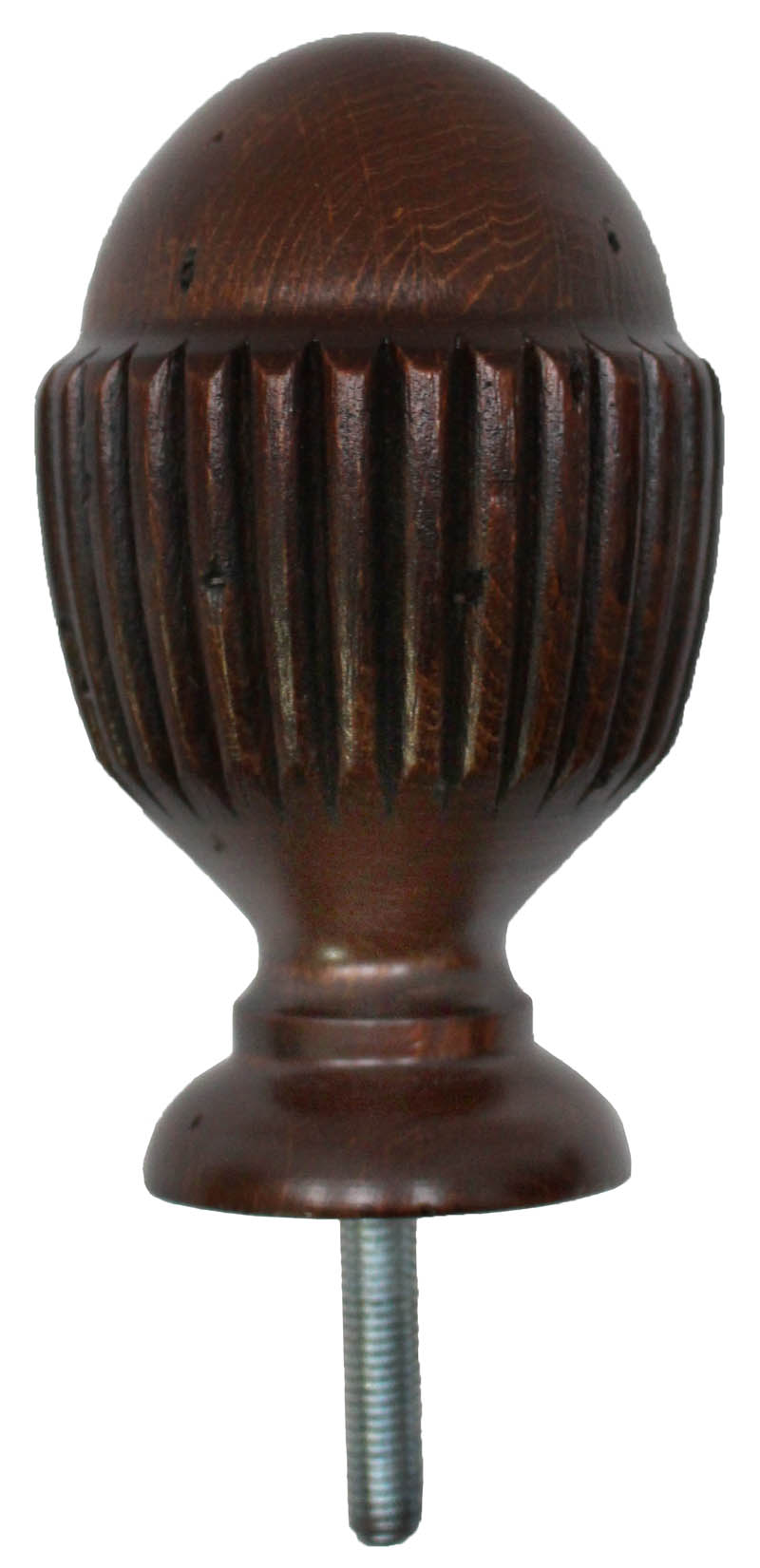 Reeded Wooden Knowle - Antique Finish