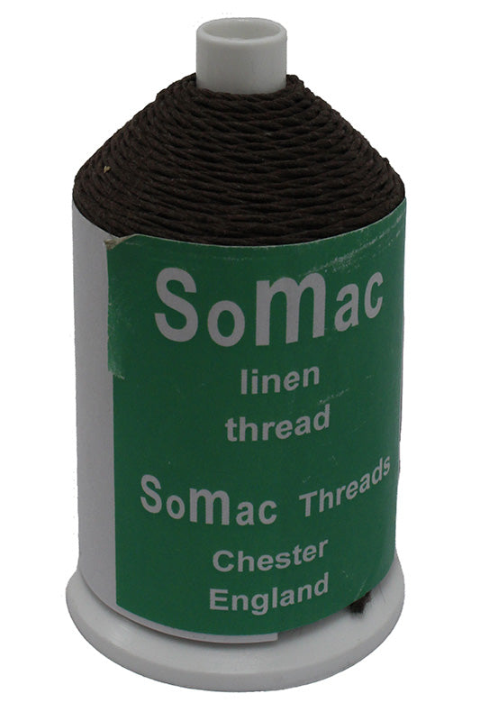 Somac Linen Slipping Thread for Upholstery - Brown - 50g Reel